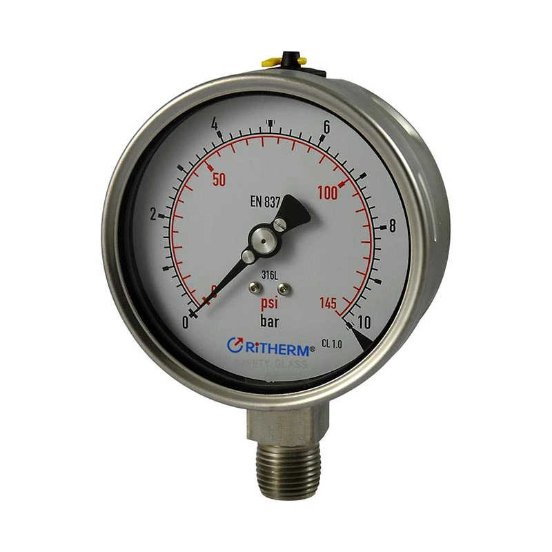 Semua Tolok Tekanan Keluli Tahan Karat Dikimpal Laser